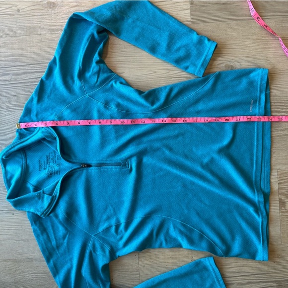 Patagonia 44451 Womens Capilene 3 Midweight Zip-Neck Turquoise Teal jacket small - Picture 4 of 7
